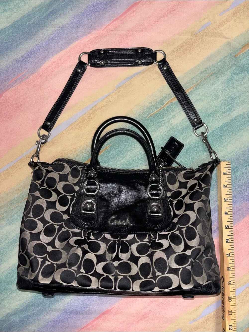 Coach Ashley Satchel Purse F15443 Vintage With Strap and Handles Y2K